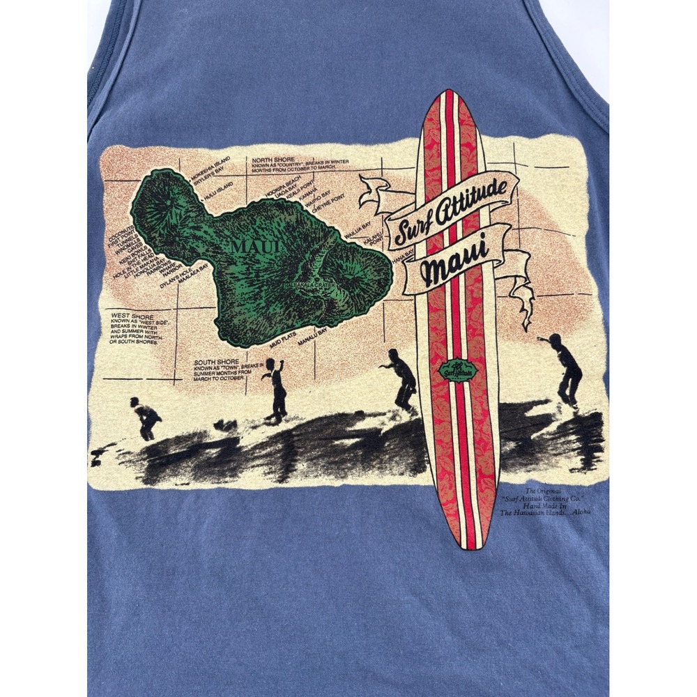 Vtg 90s Surf Animals Maui Hawaii Tank Top XL Single Stitch Made In USA Anvil